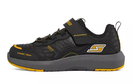 Кроссовки Dynamic Tread Kids Lifestyle GS Low-top черного/желтого цвета Skechers