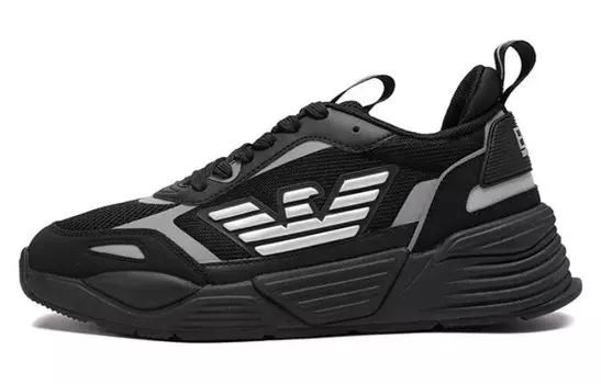 Кроссовки Ea7 EMPORIO ARMANI Ace Runner Chunky Sneakers, черный/серебряный