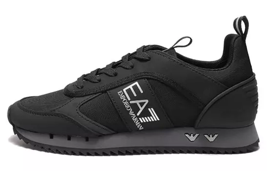 Кроссовки Ea7 EMPORIO ARMANI Logo-print Low-top Sneakers, черный