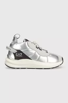 Кроссовки EA7 Emporio Armani, серебро