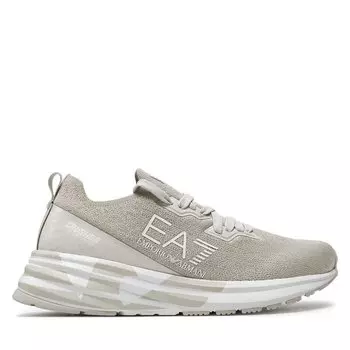Кроссовки EA7 Emporio Armani X8X095 XK240 T498 Rainy Day+White, серый