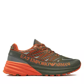 Кроссовки EA7 Emporio Armani X8X129 XK307 T561 Beetle+Orange Tiger, зеленый