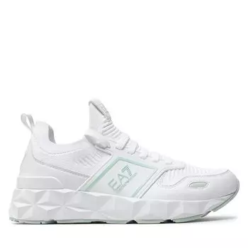 Кроссовки EA7 Emporio Armani X8X175 XK380 T557 White+Dusty Acqua, белый