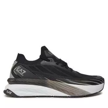 Кроссовки EA7 Emporio Armani X8X176 XK377 N763 Black+Silver, черный