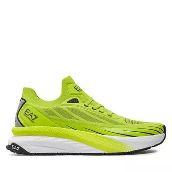 Кроссовки EA7 Emporio Armani X8X176 XK377 T668 Acid Lime+Black, зеленый