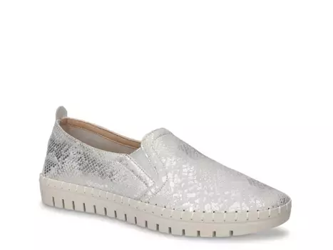 Кроссовки Easy Street Fresh Slip-On, серебристый металлик со змеиным принтом