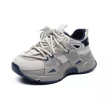 Кроссовки Eblan Breathable Mesh Thick Bottom (размер 37), серый/темно-синий