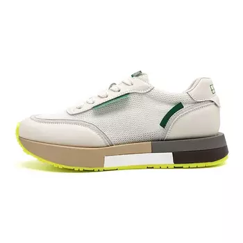 Кроссовки Eblan Breathable Mesh Thick-soled (размер 39), белый/зеленый/мультиколор