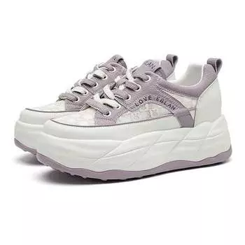 Кроссовки Eblan Breathable Sports (размер 37), белый/фиолетовый