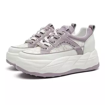 Кроссовки Eblan Breathable Sports (размер 39), белый/фиолетовый