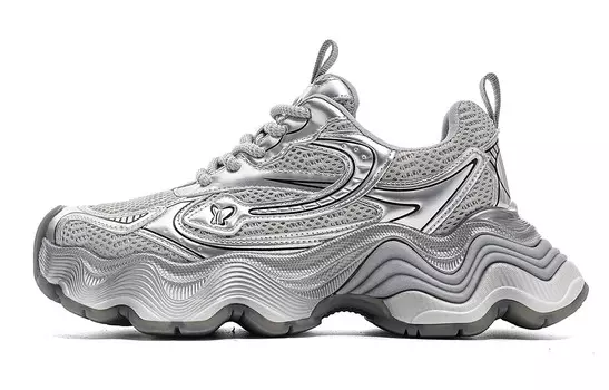 Кроссовки EBLAN Chunky Sneakers Unisex Low-top, серебряный