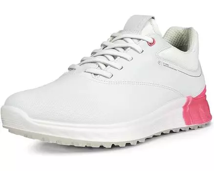 Кроссовки ECCO Golf S-Three GORE-TEX Waterproof, цвет White/Bubblegum