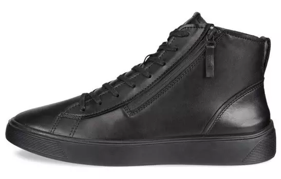 Кроссовки ecco Skateboarding Shoes Men High-top Black, черный