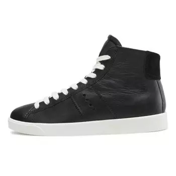 Кроссовки ecco Skateboarding Shoes Women's High-top Black, черный