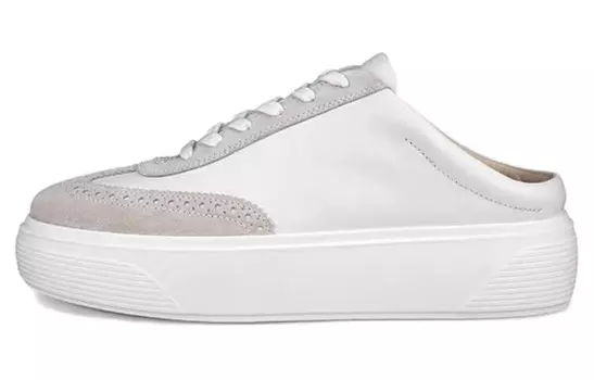 Кроссовки ecco Skateboarding Shoes Women's Low-top White/Gray, белый/серый