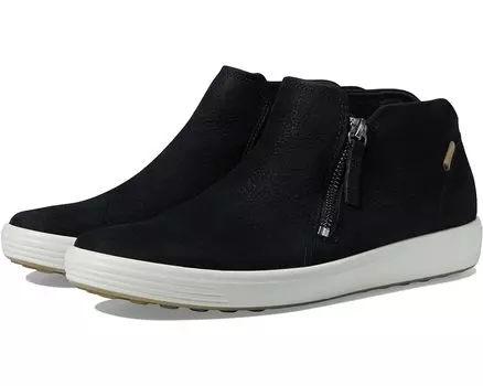 Кроссовки ECCO Soft 7 Low Cut Zip Bootie, черный