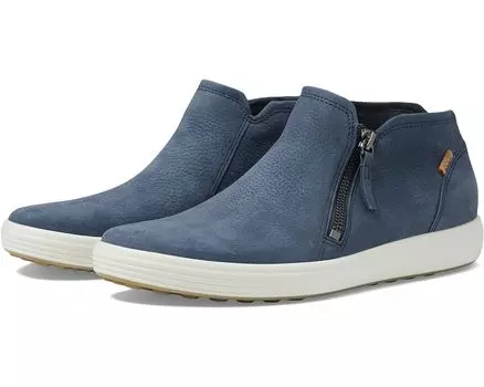 Кроссовки ECCO Soft 7 Low Cut Zip Bootie, цвет Marine