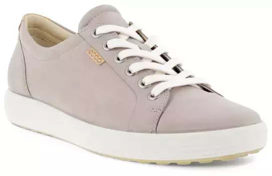 Кроссовки Ecco "SOFT 7 W", с этикеткой, повседневная обувь, полуботинки, шнуровка, узкая форма, цвет Grey Rose