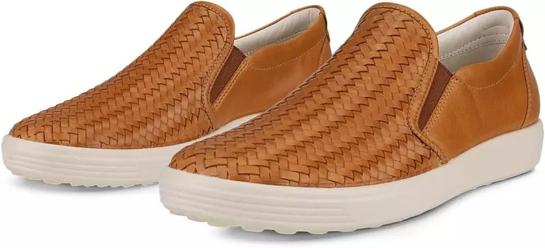 Кроссовки ECCO Soft 7 Woven Slip-On II, цвет Lion