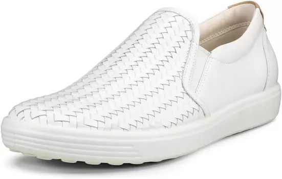 Кроссовки ECCO Soft 7 Woven Slip-On II, белый