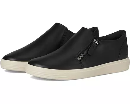 Кроссовки ECCO Soft Classic Side Zip Sneaker, черный