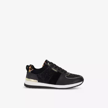 Кроссовки Ego runner с контрастными вставками из кожи с низким верхом Dune, черный