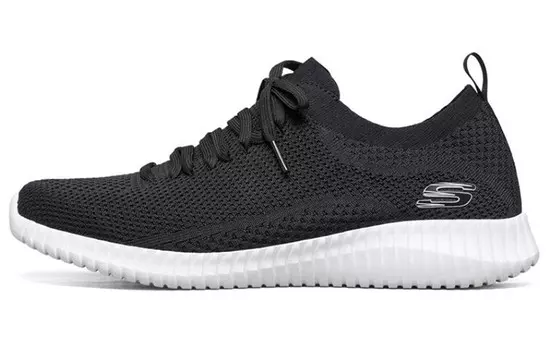 Кроссовки Elite Flex для бега мужские с низким верхом черного/белого цвета Skechers