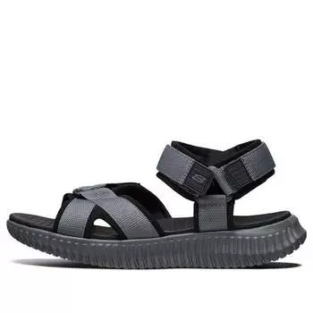 Кроссовки elite flex sandal 'grey black' Skechers, серый