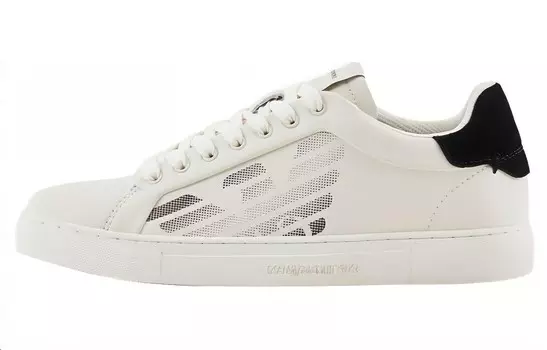 Кроссовки EMPORIO ARMANI ASV Eagle-ebemllished Sneakers, белый