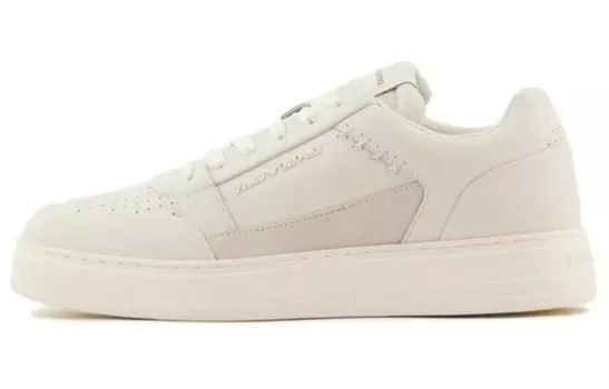 Кроссовки EMPORIO ARMANI ASV Regenerated Leather Low-top Sneakers, бежевый
