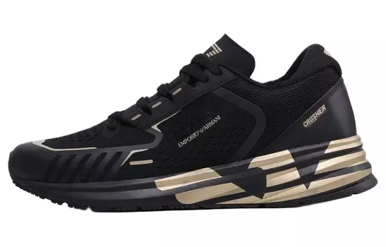 Кроссовки EMPORIO ARMANI EA7 Lifestyle Shoes Men Low-top Black, черный
