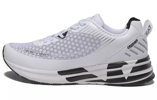 Кроссовки EMPORIO ARMANI EA7 Lifestyle Shoes Unisex Low-top White, белый/черный