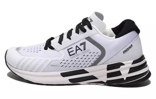 Кроссовки EMPORIO ARMANI EA7 Lifestyle Shoes Unisex Low-top Black/white, белый/черный
