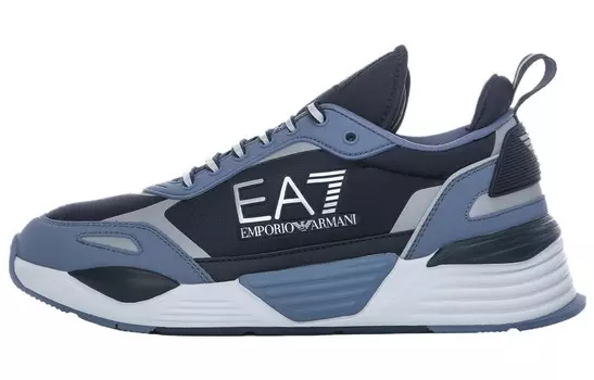 Кроссовки EMPORIO ARMANI EA7 Lifestyle Shoes Unisex Low-top Navy Blue, темно-синий