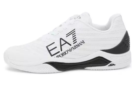 Кроссовки EMPORIO ARMANI EA7 Lifestyle Shoes Unisex Low-top Black/White, черный/белый
