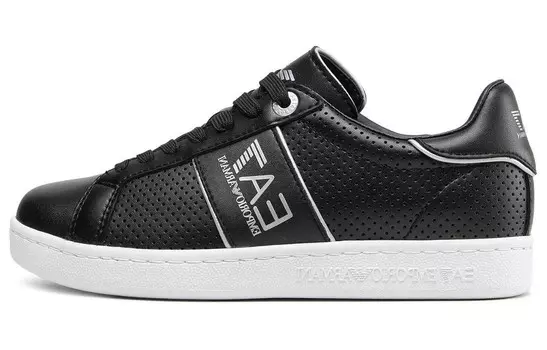 Кроссовки EMPORIO ARMANI EA7 Skateboarding Shoes Men Low-top Black, черный