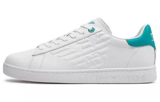 Кроссовки EMPORIO ARMANI EA7 Skateboarding Shoes Unisex Low-top White/Blue, белый/синий
