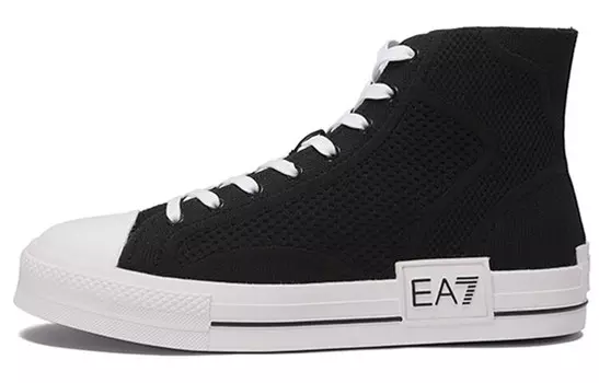 Кроссовки EMPORIO ARMANI EA7 Skateboarding Shoes Unisex High-top Black, черный