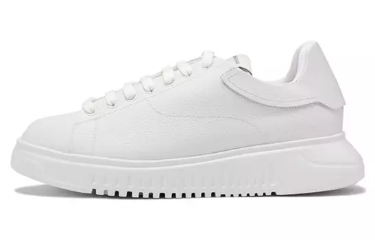Кроссовки EMPORIO ARMANI Leather Low-top Sneakers, белый