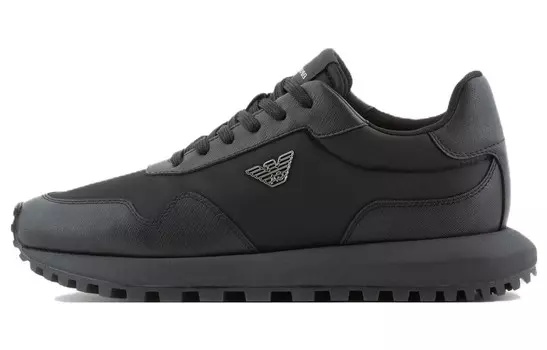 Кроссовки EMPORIO ARMANI Lifestyle Shoes Men Low-top Black, черный