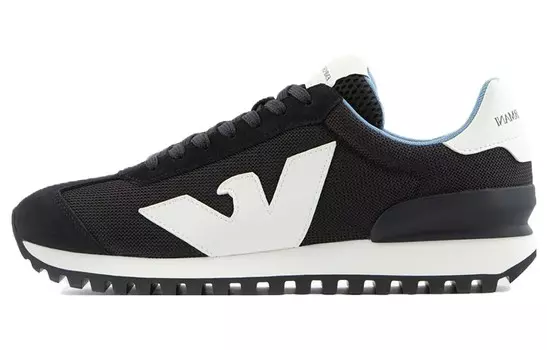 Кроссовки EMPORIO ARMANI Lifestyle Shoes Men Low-top Navy, темно-синий