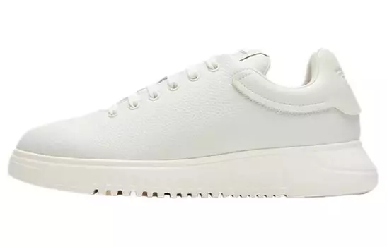 Кроссовки EMPORIO ARMANI Lifestyle Shoes Men Low-top Gray/White, серый/белый