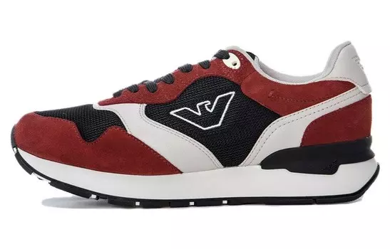 Кроссовки EMPORIO ARMANI Lifestyle Shoes Men Low-top Burgundy, цвет Burgundy