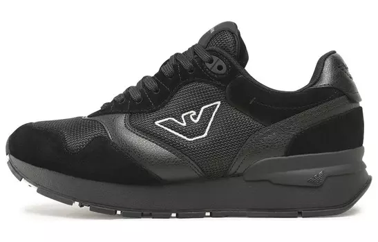 Кроссовки EMPORIO ARMANI Mesh-panel Low-top Sneakers, черный