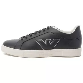 Кроссовки EMPORIO ARMANI Skateboarding Shoes Men Low-top Blue, темно-синий