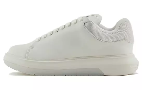Кроссовки EMPORIO ARMANI Skateboarding Shoes Men Low-top White, белый