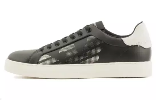 Кроссовки EMPORIO ARMANI Skateboarding Shoes Men Low-top Black, черный
