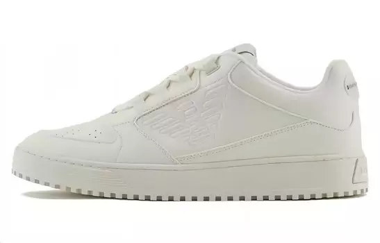 Кроссовки EMPORIO ARMANI Skateboarding Shoes Men Low-top White, белый