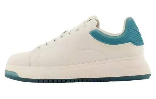 Кроссовки EMPORIO ARMANI Skateboarding Shoes Men Low-top White, белый