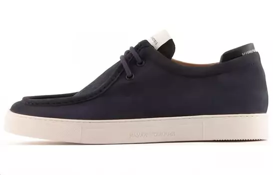 Кроссовки EMPORIO ARMANI Skateboarding Shoes Men Low-top Dark Blue, темно-синий
